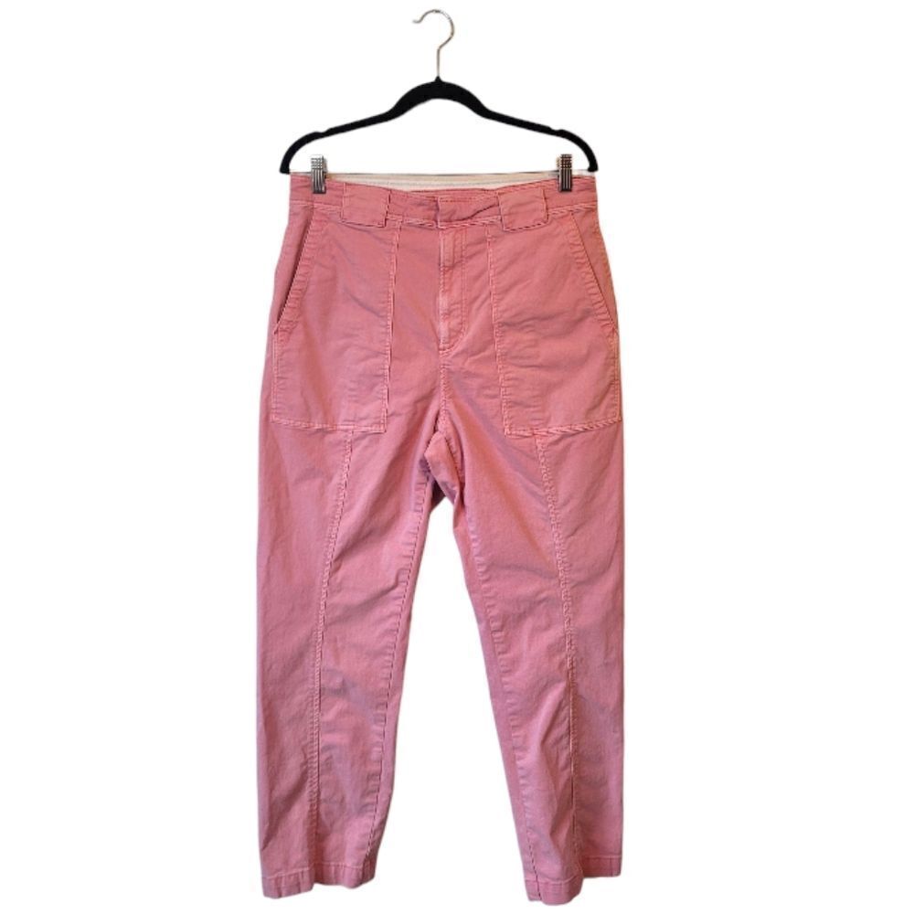 La Vie Rebecca Taylor Women's Salmon Pink Cargo Pants Size 31